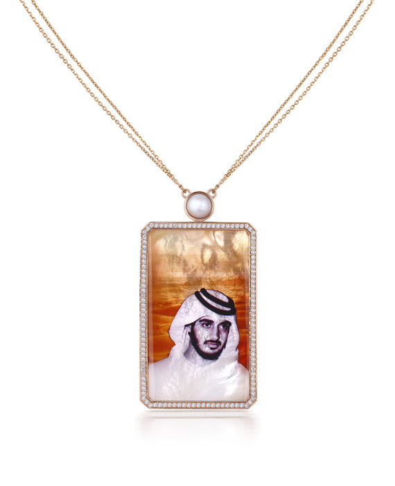 Al Fakhr Mother of Pearl Enamel Necklace